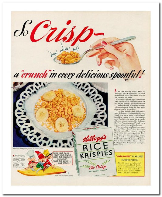 8x10 Vintage Ad 1939 Rice Krispies Crisp 02062500266