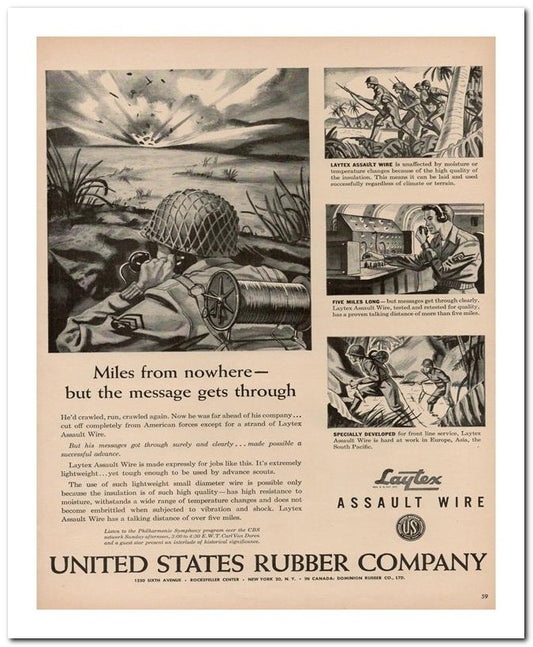 8x10 Vintage Ad 1944 United States Rubber Company 02062500268