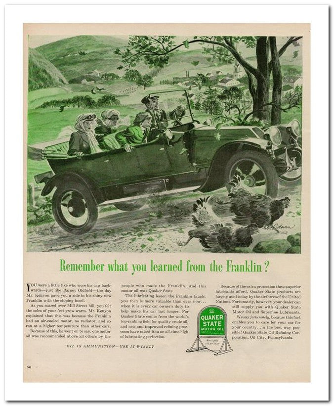 8x10 Vintage Ad 1944 Remember What You Learned From The Franklin 02062500276