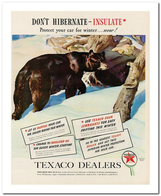 8x10 Vintage Ad 1939 Don't Hibernate Insulate 02062500277