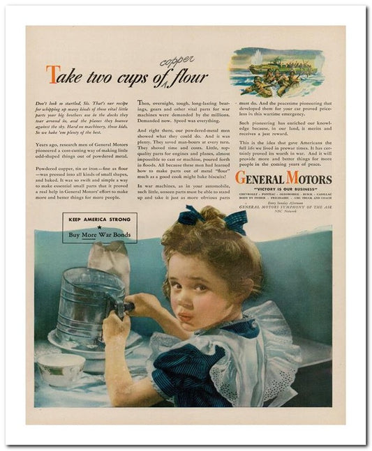 8x10 Vintage Ad 1944 Take Two Cups Of Flour 02062500292