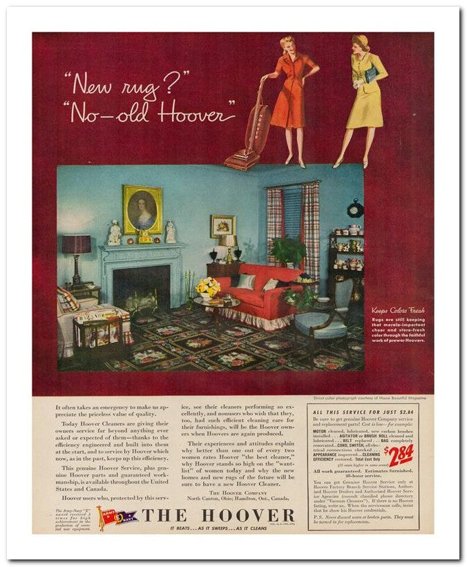 8x10 Vintage Ad 1944 No Old Hoover 02062500302
