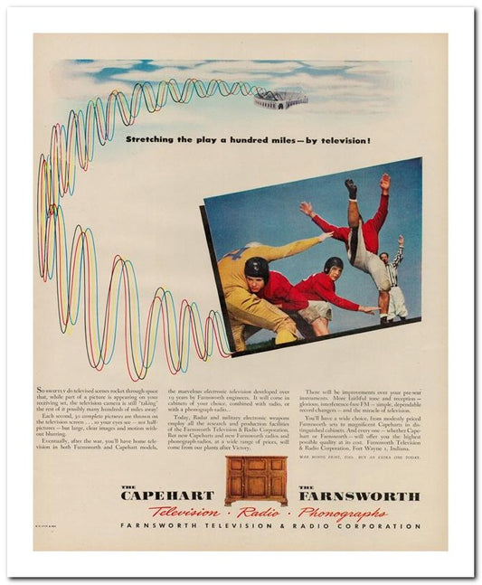 8x10 Vintage Ad 1944 Television Rad Io Phonographs 02062500303