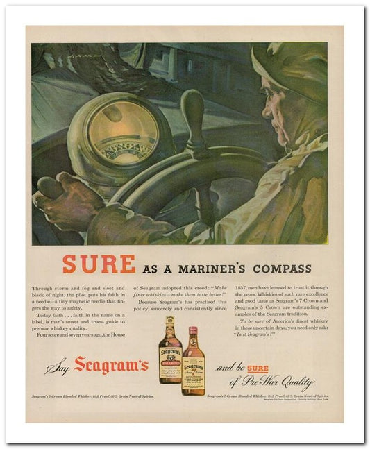 8x10 Vintage Ad 1944 Say Seagram's 02062500308