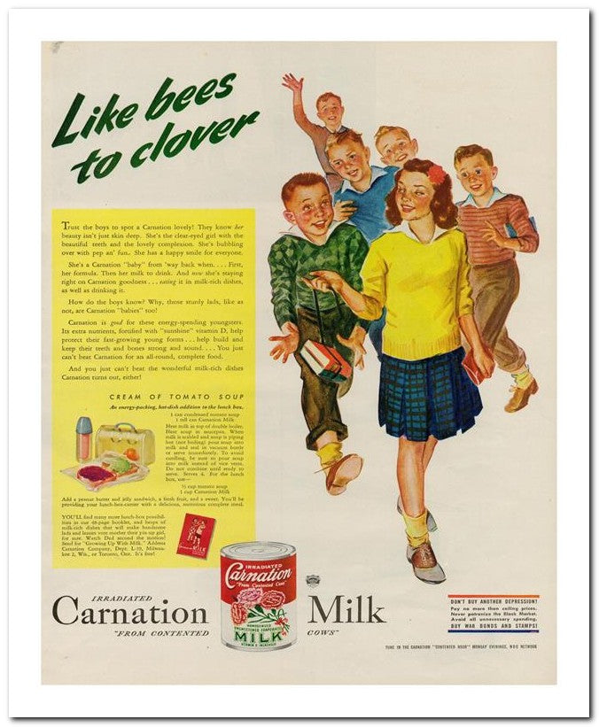 8x10 Vintage Ad 1944 Carnation 02062500352