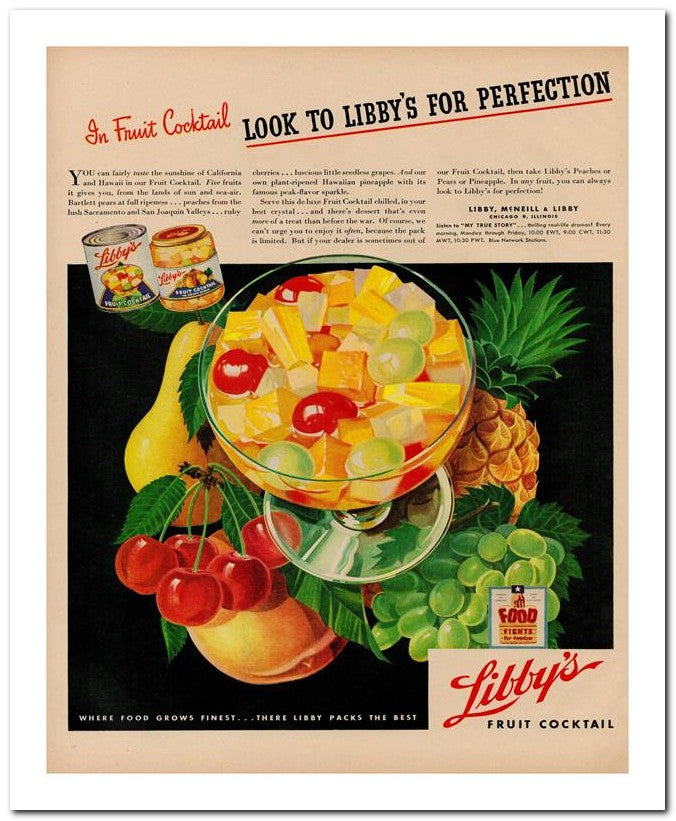 8x10 Vintage Ad 1944 Libby's 02062500358