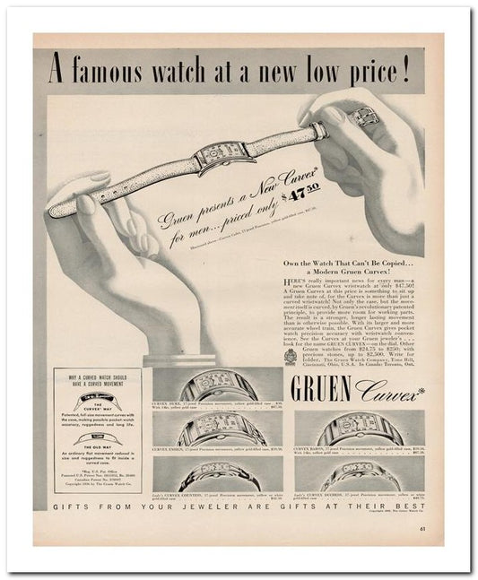 8x10 Vintage Ad 1939 A Famous Watch At A New Low Price 02062500420