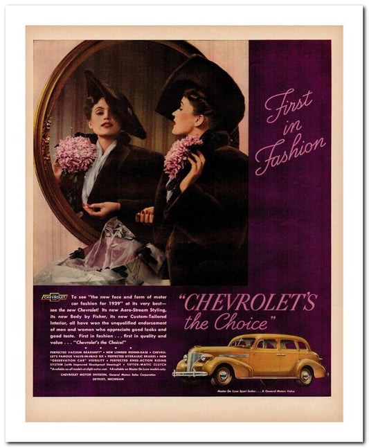 8x10 Vintage Ad 1939 Chevrolet's 02062500464