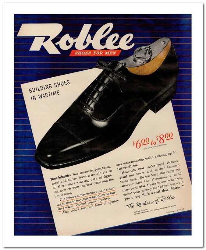 8x10 Vintage Ad 1944 Roblee 02062500473