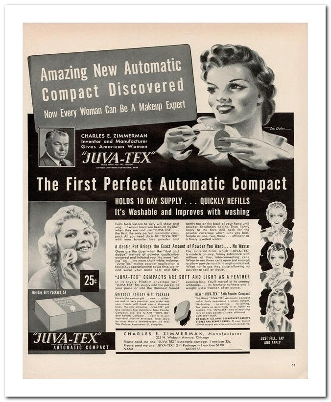 8x10 Vintage Ad 1939 The First Perfect Automatic Compact 02062500475