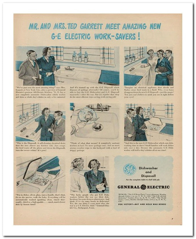8x10 Vintage Ad 1945 Mr And Mrs Ted Garrett Meet Amazing New 02062500543
