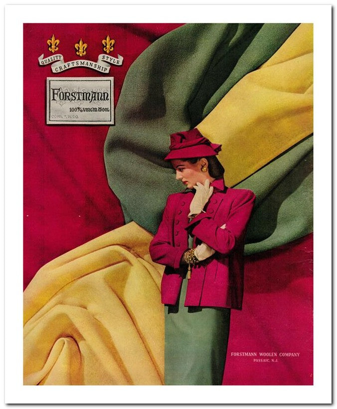 8x10 Vintage Ad 1945 Forstmann 02062500560
