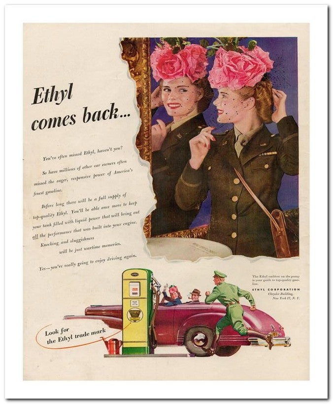 8x10 Vintage Ad 1945 Ethyl 02062500565