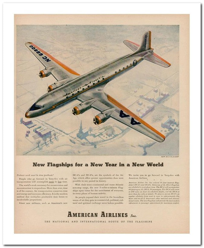 8x10 Vintage Ad 1945 New Flagships For A New Year In A New World 02062500610