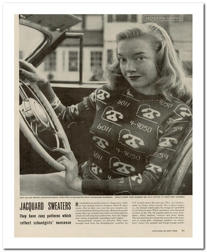 8x10 Vintage Ad 1945 Sweaters Now Geting Back To Sweaters Which 02062500635