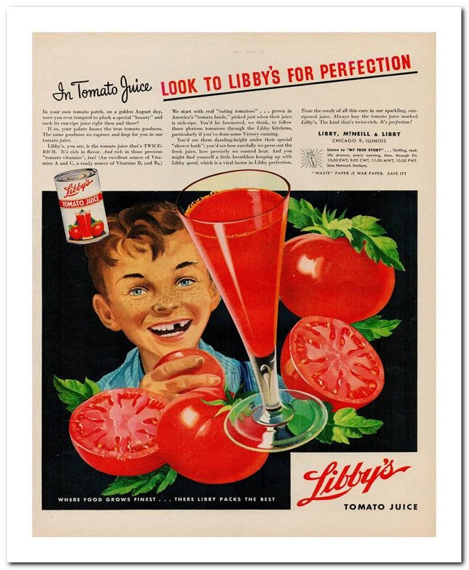 8x10 Vintage Ad 1945 Libby's 02062500699