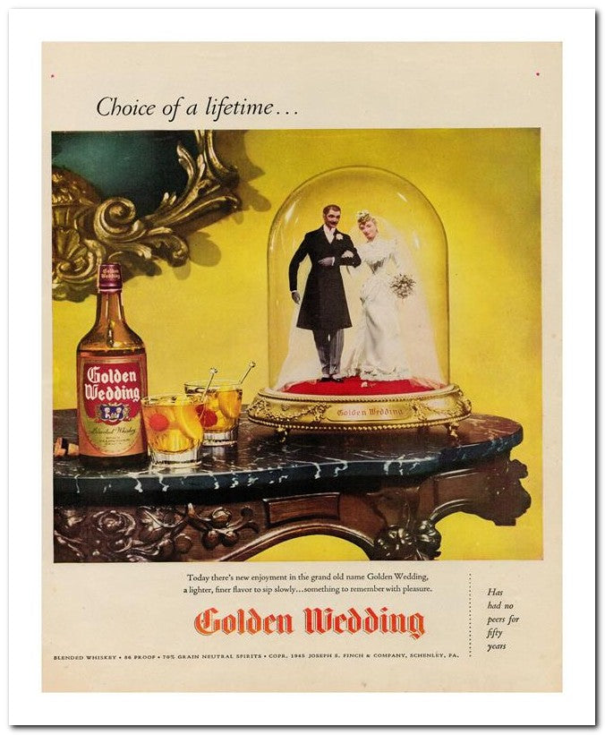 8x10 Vintage Ad 1945 Golden Wedding 02062500712