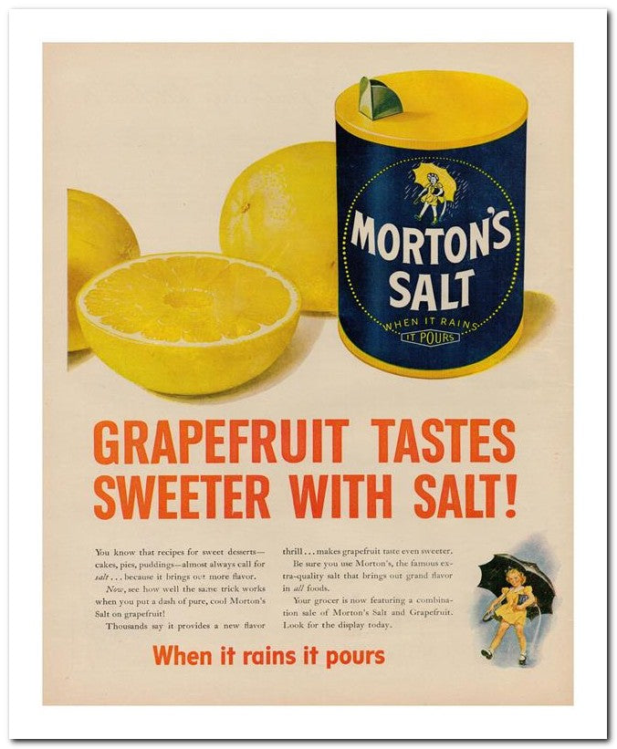 8x10 Vintage Ad 1945 Grapefruit Tastes 02062500719