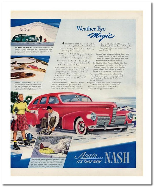 8x10 Vintage Ad 1939 Nash Again 02062500739