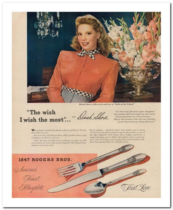8x10 Vintage Ad 1945 Dinah Shore 02062500763