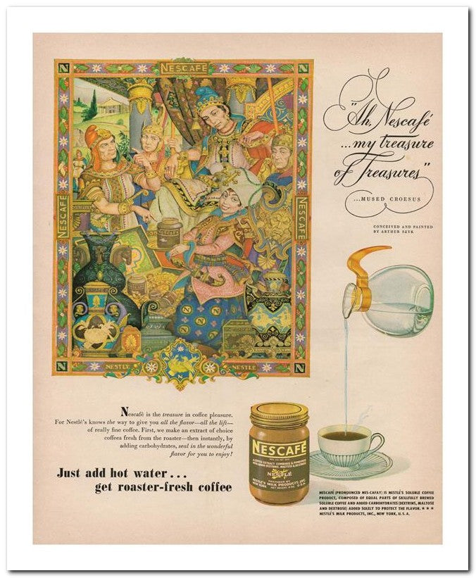 8x10 Vintage Ad 1946 Ah Nescaf 02062500784