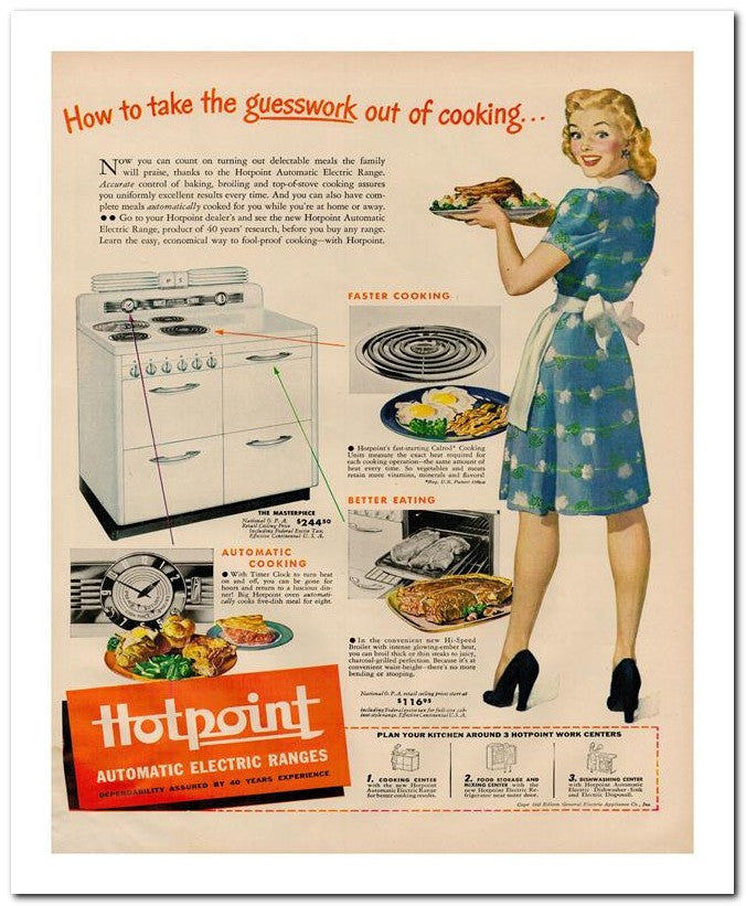 8x10 Vintage Ad 1946 Hotpoint 02062500800