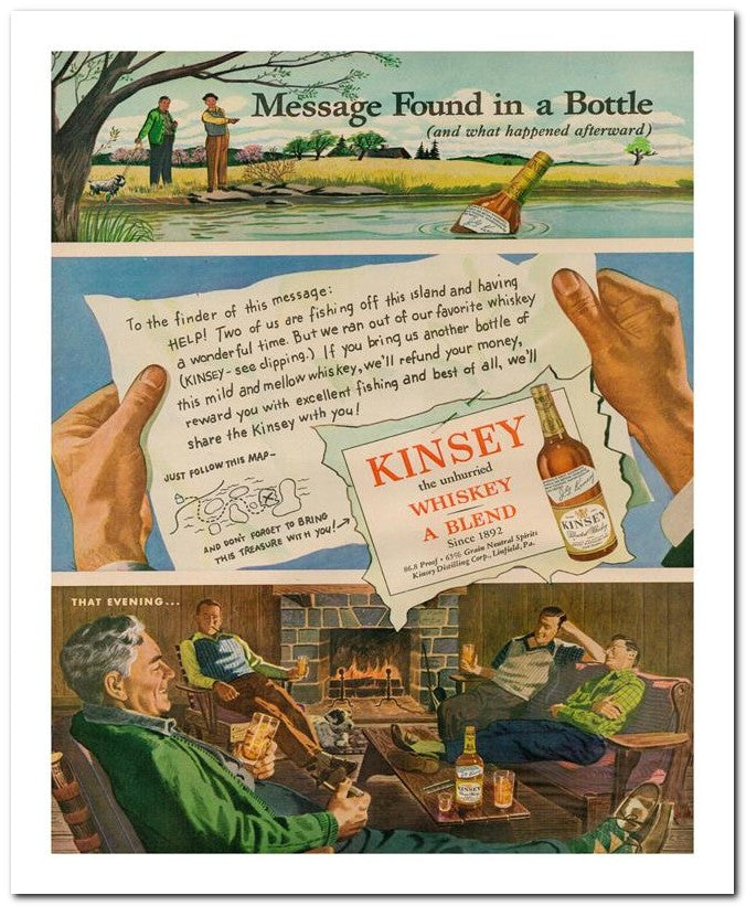 8x10 Vintage Ad 1946 Message Found In A 02062500818