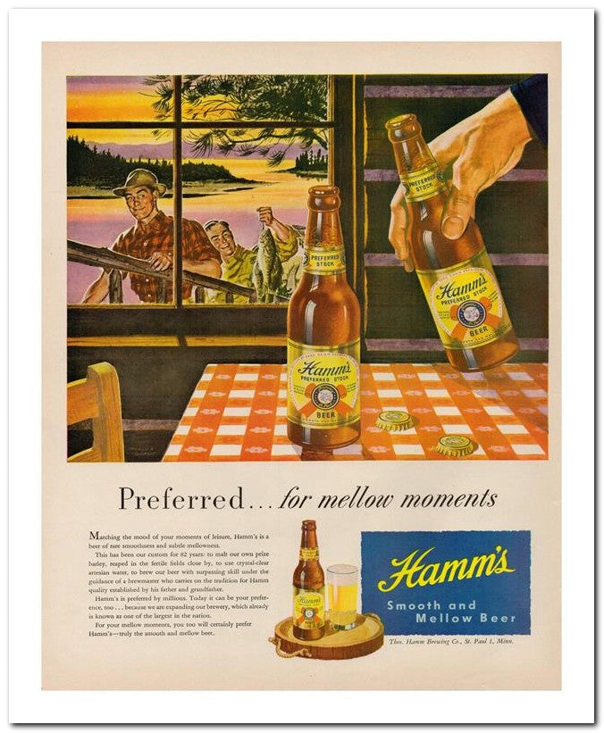 8x10 Vintage Ad 1947 Preferred For Mellow Moments 02062500876