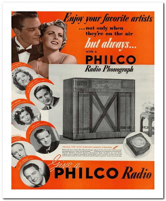 8x10 Vintage Ad 1939 Philco Rad Io 02062500882
