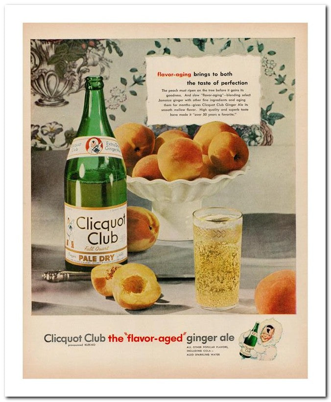 8x10 Vintage Ad 1947 Clicquot Club The Flavor Aged Ginger Ale 02062500886