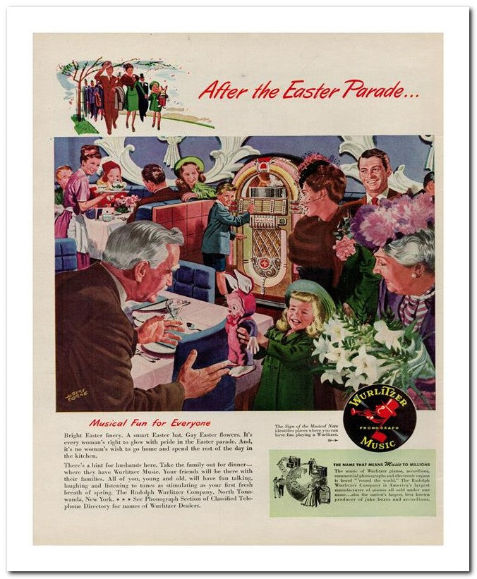 8x10 Vintage Ad 1947 After The Easter Parad E 02062500907