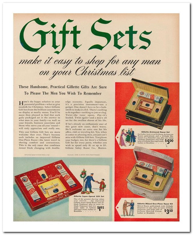 8x10 Vintage Ad 1948 Gift Sets 02062500922
