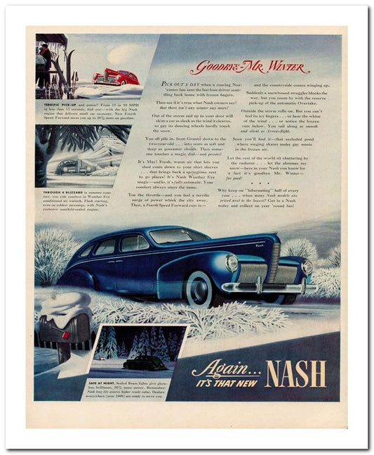 8x10 Vintage Ad 1939 Nash Again 02062500926