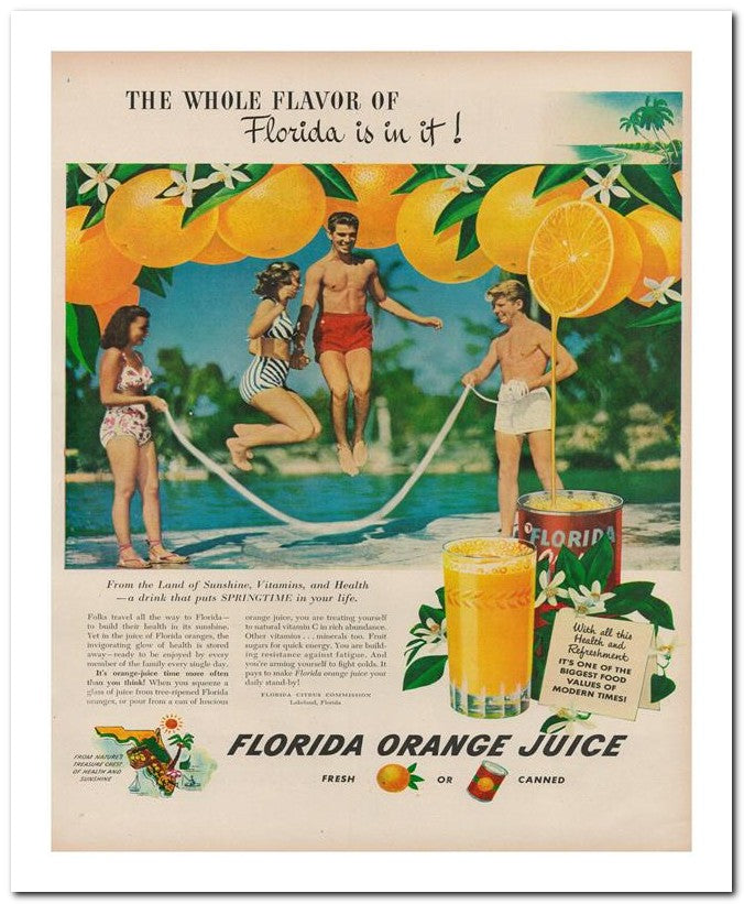 8x10 Vintage Ad 1948 Florida Orange 02062500933
