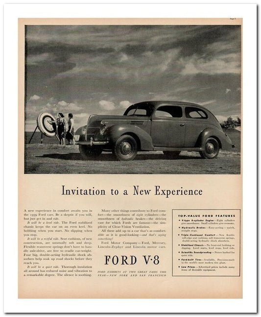8x10 Vintage Ad 1939 Invitation To A New Experience 02062500959