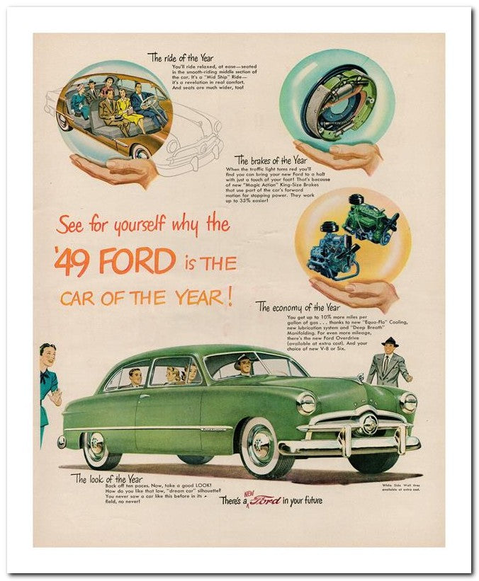 8x10 Vintage Ad 1948 49 Ford Is The 02062500962
