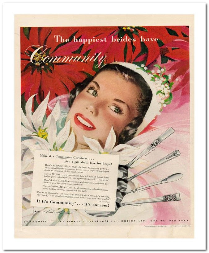 8x10 Vintage Ad 1948 Community 02062500978