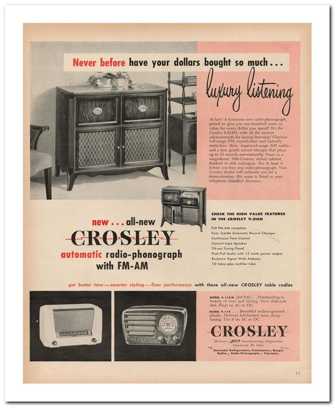 8x10 Vintage Ad 1948 Never Before Have Your Dollars Bought So Mu 02062500997