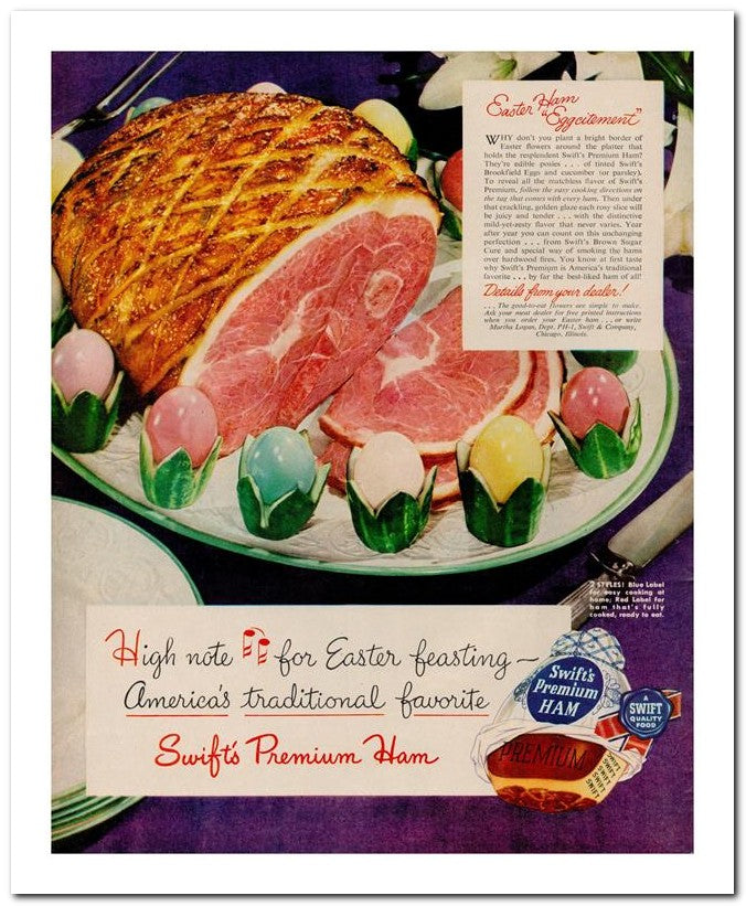 8x10 Vintage Ad 1949 High Note For Easter Feasting 02062501046