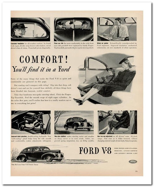 8x10 Vintage Ad 1939 Comfort 02062501047
