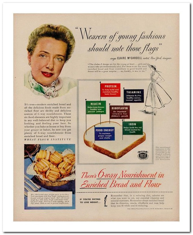 8x10 Vintage Ad 1949 There's 6 Way Nourishment In 02062501094