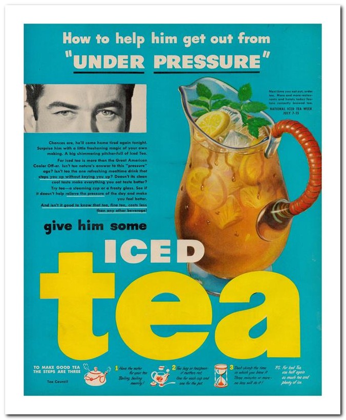 8x10 Vintage Ad 1950 Tea 02062501151