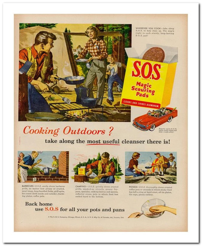 8x10 Vintage Ad 1950 Cooking Outdoors 02062501170