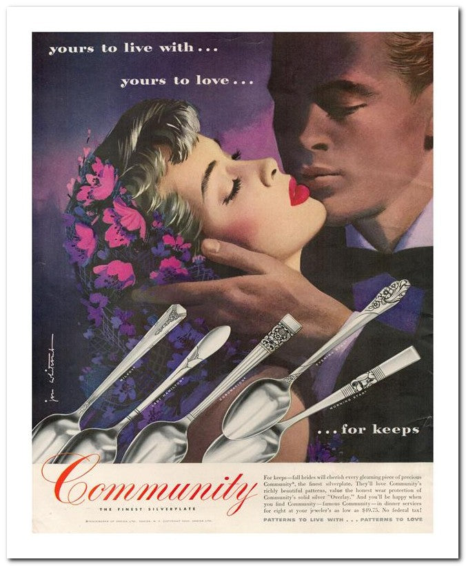 8x10 Vintage Ad 1950 Community 02062501237
