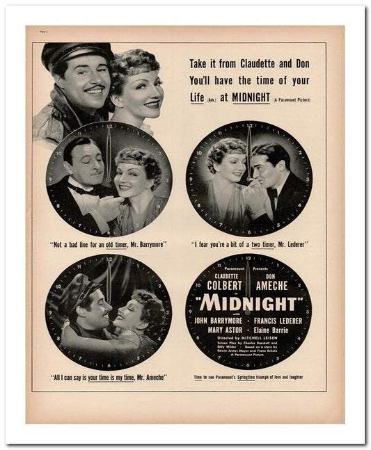 8x10 Vintage Ad 1939 Midnight 02062501267