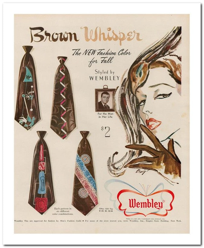8x10 Vintage Ad 1950 Brown Whisper 02062501276