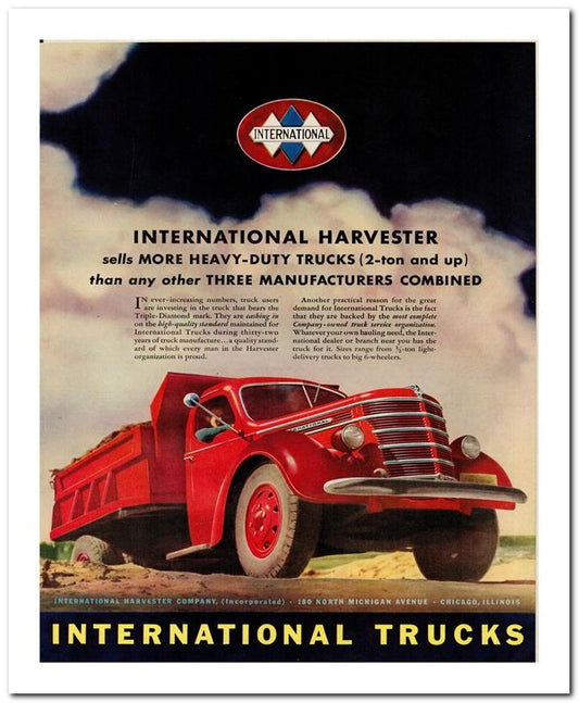8x10 Vintage Ad 1939 International Trucks 02062501289