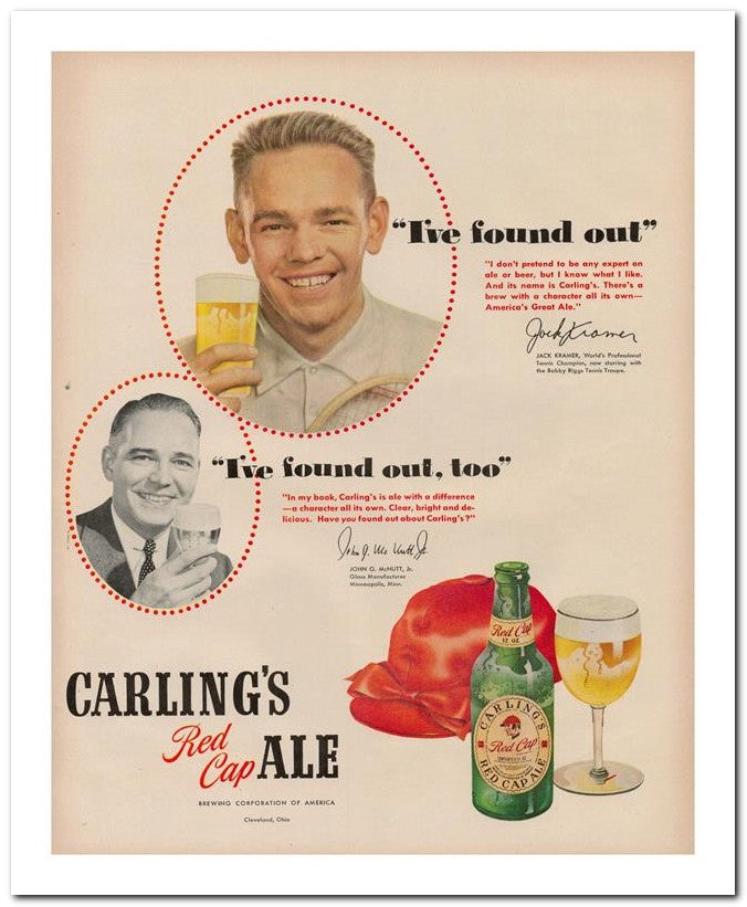 8x10 Vintage Ad 1950 Carling's 02062501297