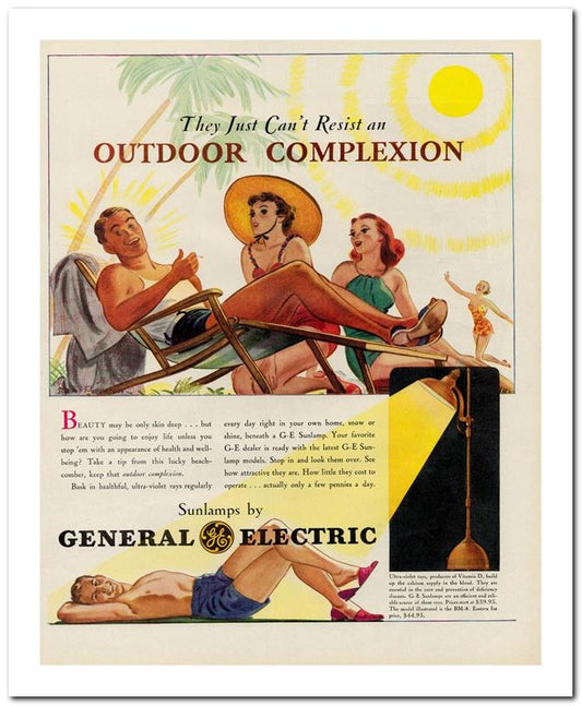 8x10 Vintage Ad 1939 Ge Outdoor Complexion 02062501300