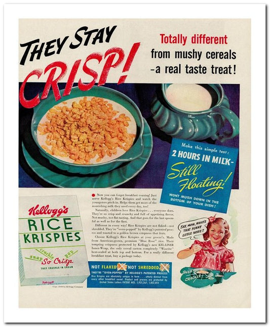 8x10 Vintage Ad 1939 Rice Krispies Crisp 02062501311